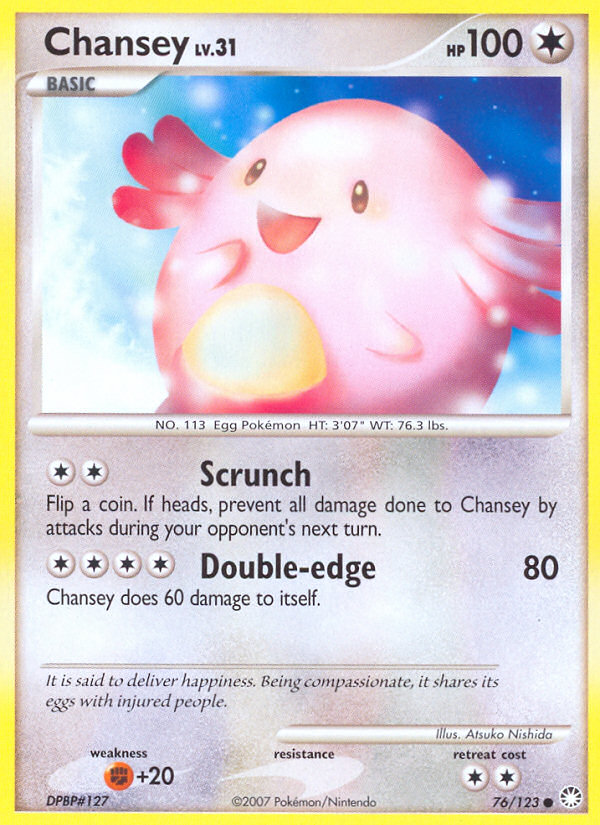 Chansey (76/123) [Diamond & Pearl: Mysterious Treasures] | Golgari Games