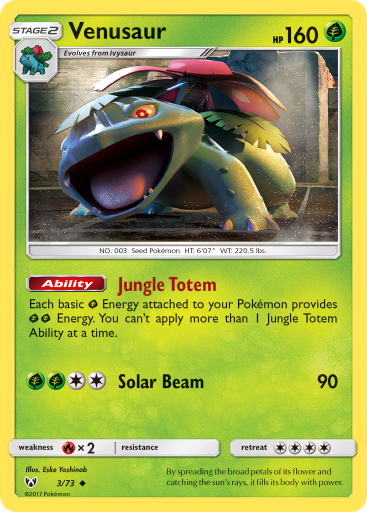 Venusaur (3/73) [Sun & Moon: Shining Legends] | Golgari Games