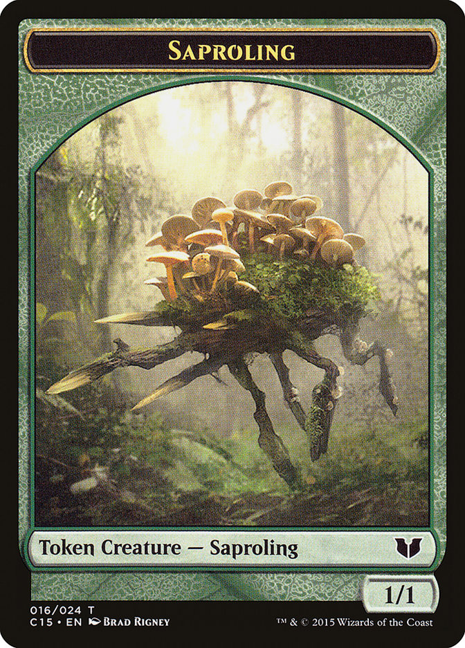 Elephant // Saproling Double-Sided Token [Commander 2015 Tokens] | Golgari Games