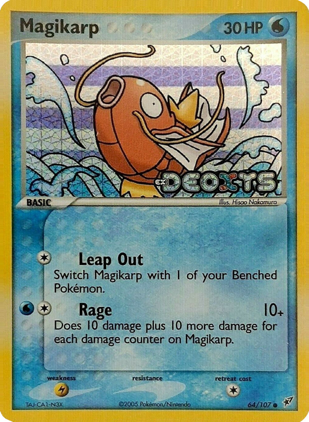 Magikarp (64/107) (Stamped) [EX: Deoxys] | Golgari Games