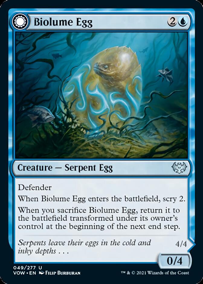 Biolume Egg // Biolume Serpent [Innistrad: Crimson Vow] | Golgari Games