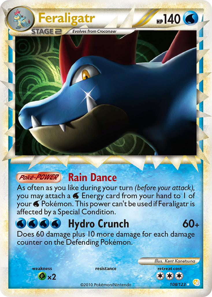 Feraligatr (108/123) [HeartGold & SoulSilver: Base Set] | Golgari Games