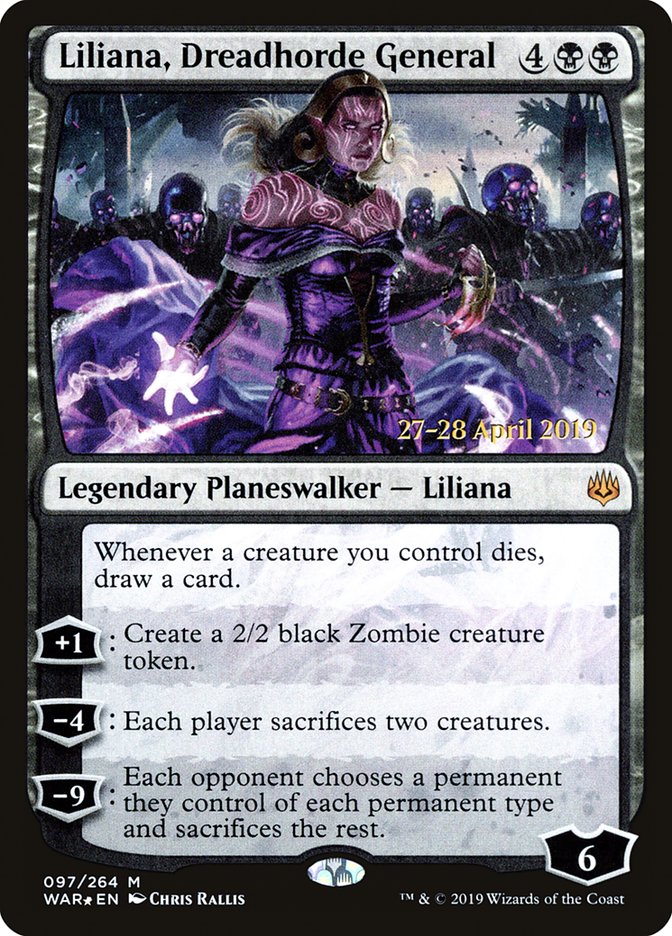 Liliana, Dreadhorde General [War of the Spark Prerelease Promos] | Golgari Games