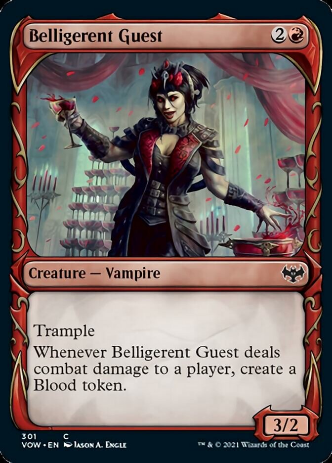 Belligerent Guest (Showcase Fang Frame) [Innistrad: Crimson Vow] | Golgari Games