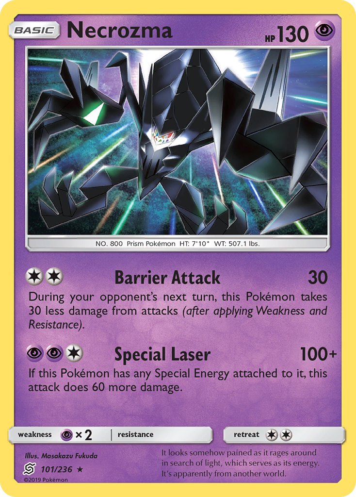 Necrozma (101/236) (Cracked Ice Holo) (Theme Deck Exclusive) [Sun & Moon: Unified Minds] | Golgari Games