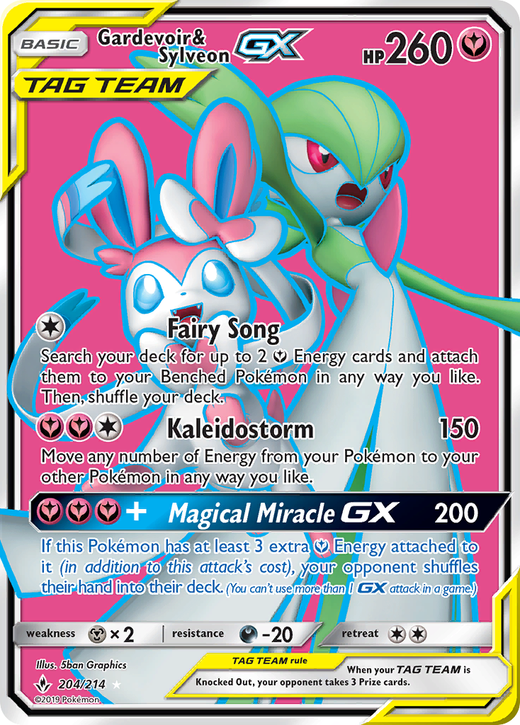 Gardevoir & Sylveon GX (204/214) [Sun & Moon: Unbroken Bonds] | Golgari Games