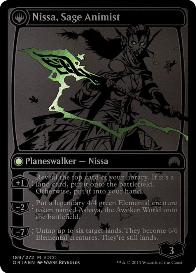 Nissa, Vastwood Seer // Nissa, Sage Animist [San Diego Comic-Con 2015] | Golgari Games