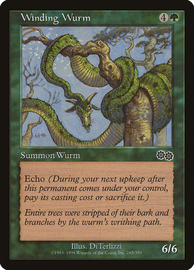 Winding Wurm [Urza's Saga] | Golgari Games