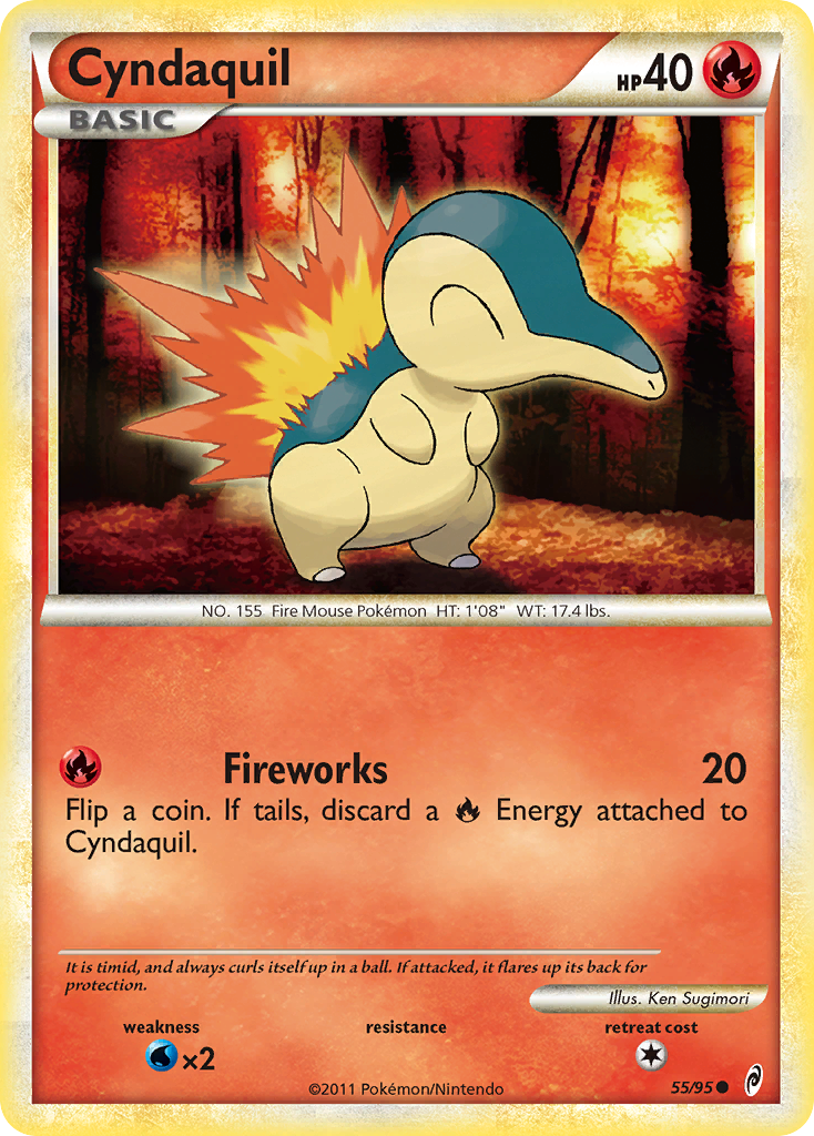 Cyndaquil (55/95) [HeartGold & SoulSilver: Call of Legends] | Golgari Games