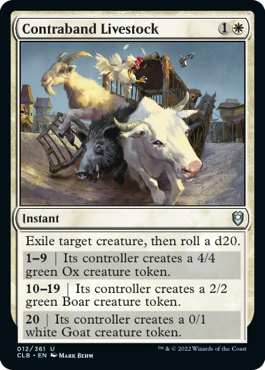 Contraband Livestock [Commander Legends: Battle for Baldur's Gate] | Local Legends