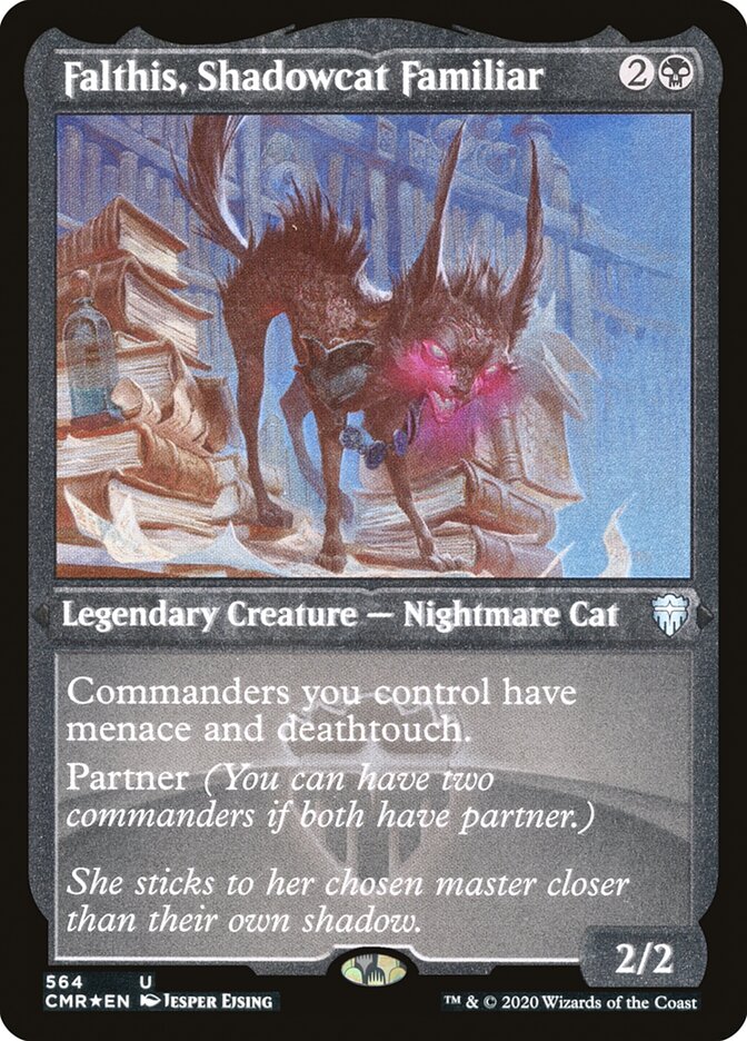 Falthis, Shadowcat Familiar (Etched) [Commander Legends] | Golgari Games