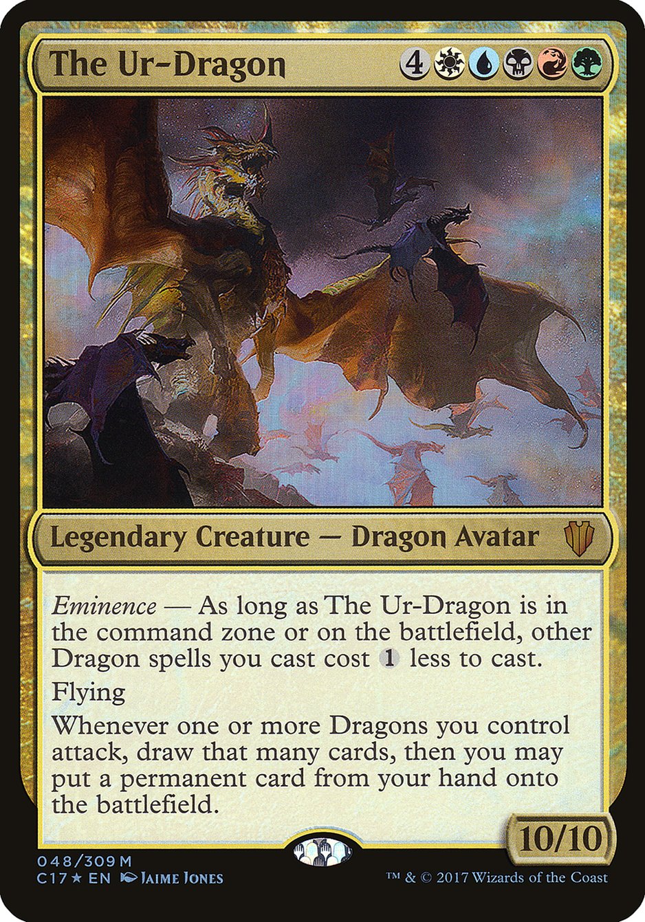 The Ur-Dragon (Oversized) [Commander 2017 Oversized] | Golgari Games