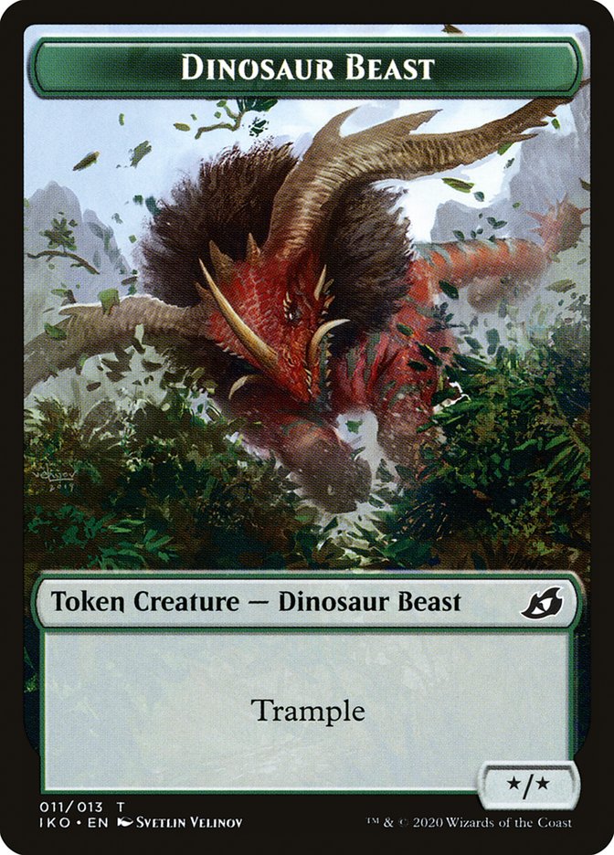 Dinosaur Beast Token [Ikoria: Lair of Behemoths Tokens] | Local Legends