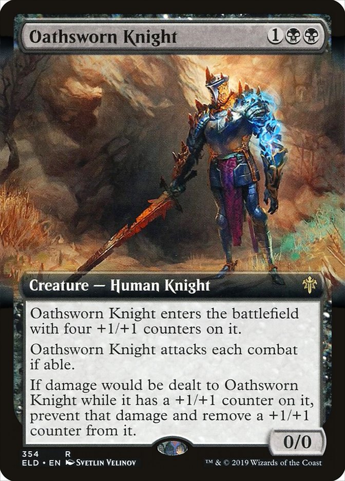 Oathsworn Knight (Extended Art) [Throne of Eldraine] | Golgari Games