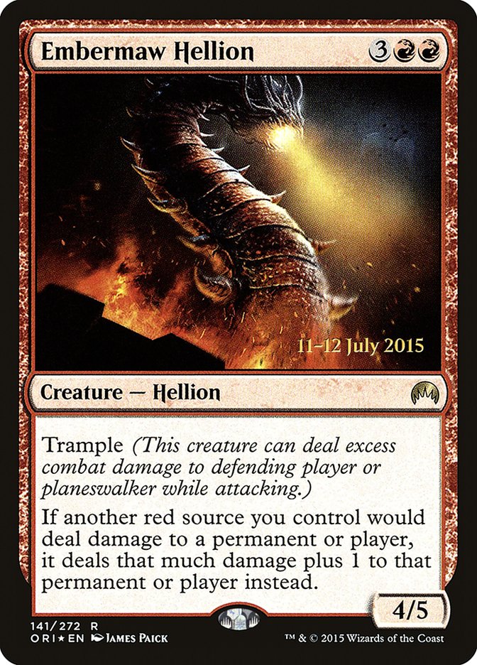 Embermaw Hellion [Magic Origins Prerelease Promos] | Golgari Games