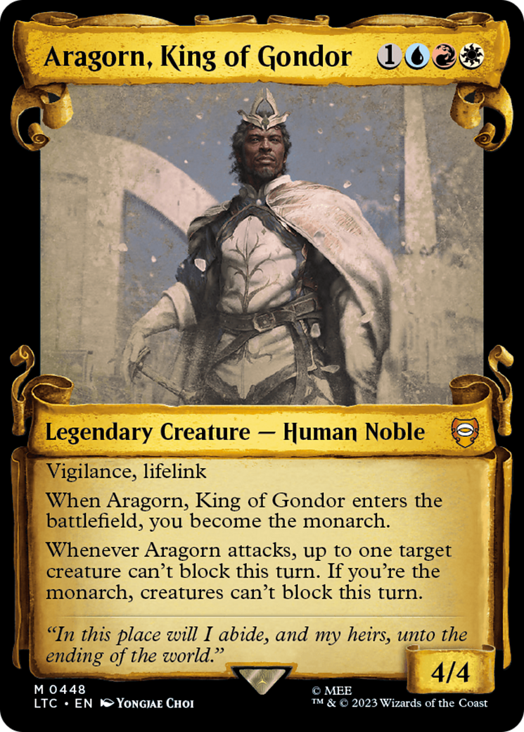 Aragorn, King of Gondor [The Lord of the Rings: Tales of Middle-Earth Commander Showcase Scrolls] | Golgari Games