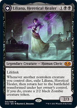 Liliana, Heretical Healer // Liliana, Defiant Necromancer [Commander Collection: Black] | Golgari Games