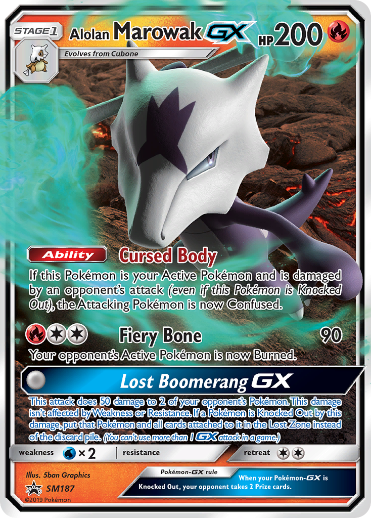 Alolan Marowak GX (SM187) [Sun & Moon: Black Star Promos] | Golgari Games