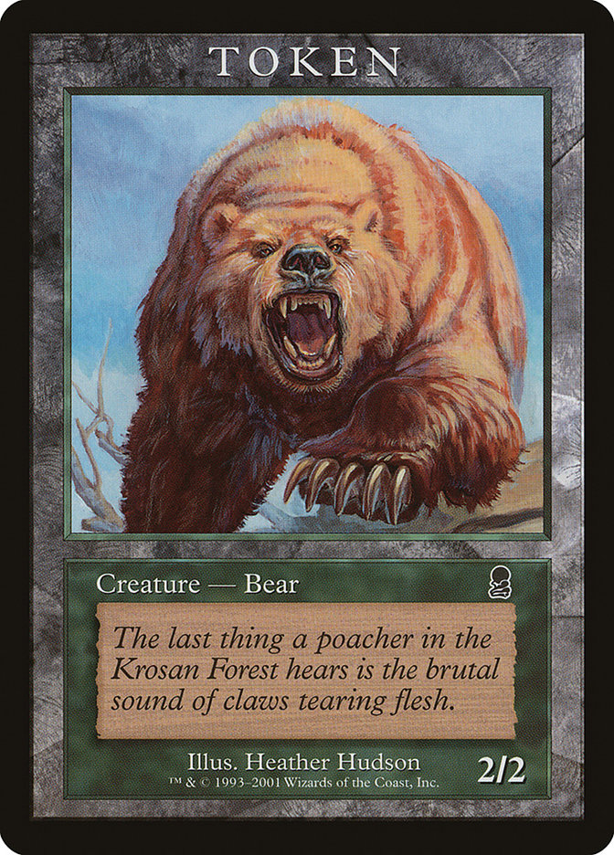 Bear Token [Magic Player Rewards 2001] | Golgari Games