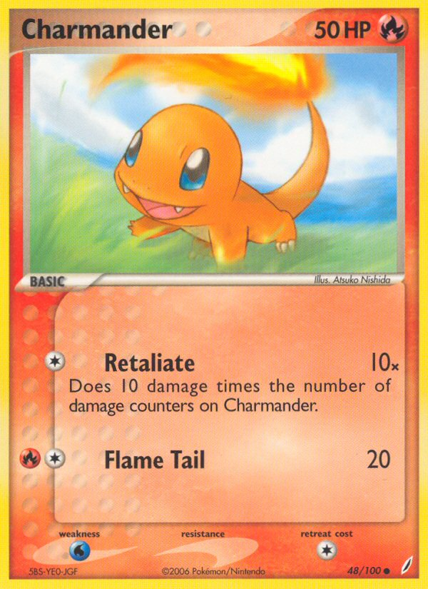 Charmander (48/100) [EX: Crystal Guardians] | Golgari Games