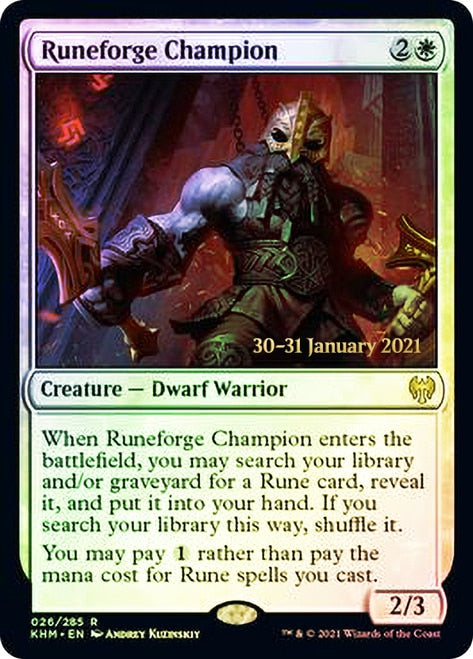 Runeforge Champion [Kaldheim Prerelease Promos] | Golgari Games