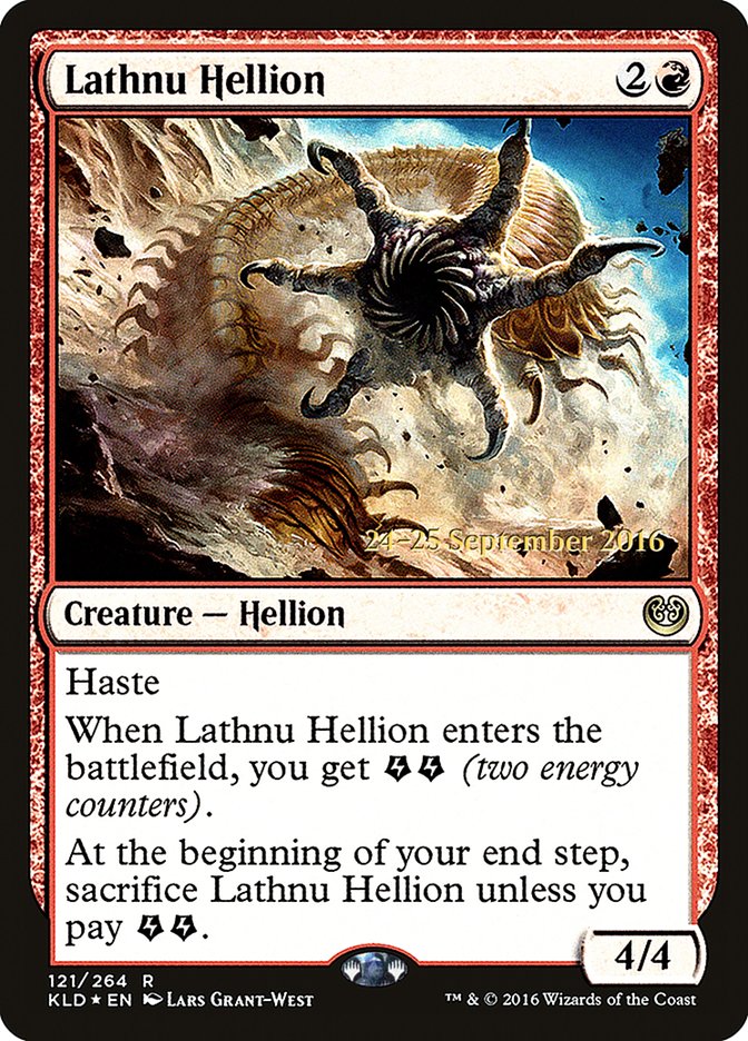 Lathnu Hellion [Kaladesh Prerelease Promos] | Golgari Games