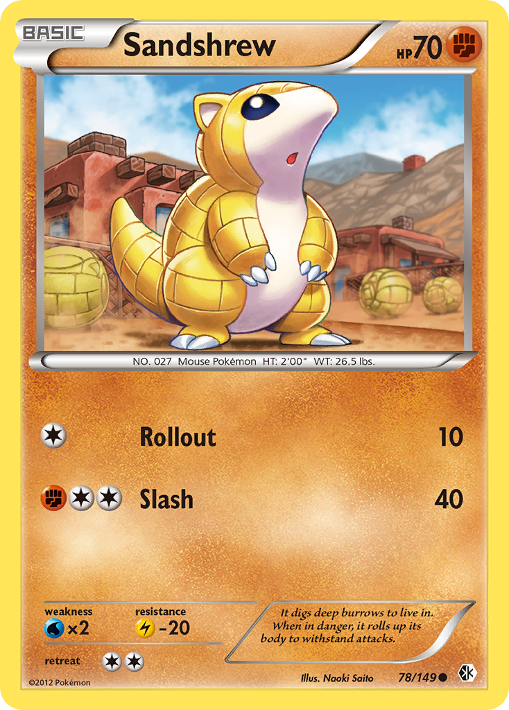 Sandshrew (78/149) [Black & White: Boundaries Crossed] | Local Legends