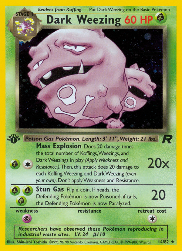 Dark Weezing (14/82) [Team Rocket 1st Edition] | Golgari Games