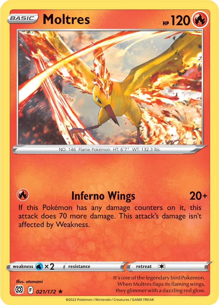 Moltres (021/172) (Theme Deck Exclusive) [Sword & Shield: Brilliant Stars] | Golgari Games