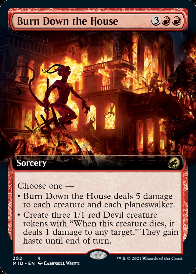 Burn Down the House (Extended Art) [Innistrad: Midnight Hunt] | Local Legends