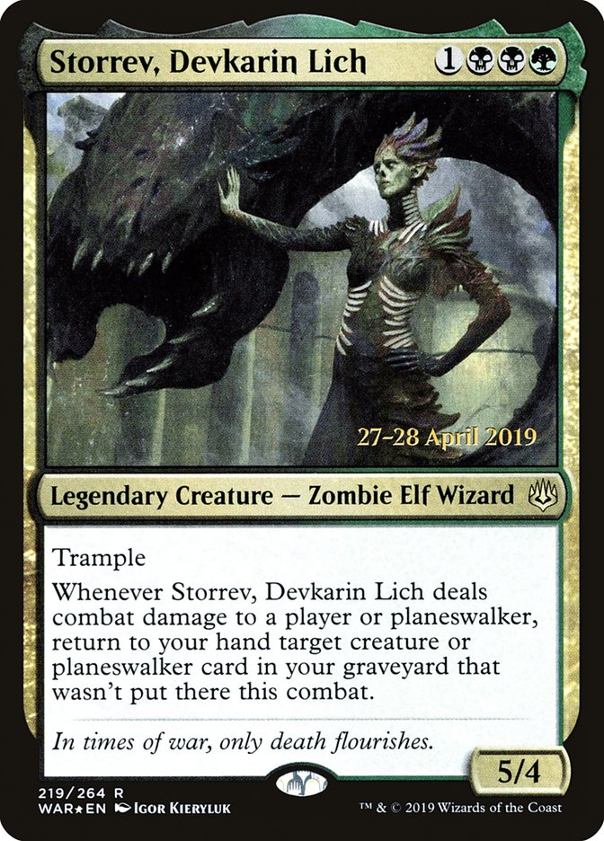 Storrev, Devkarin Lich [War of the Spark Prerelease Promos] | Golgari Games