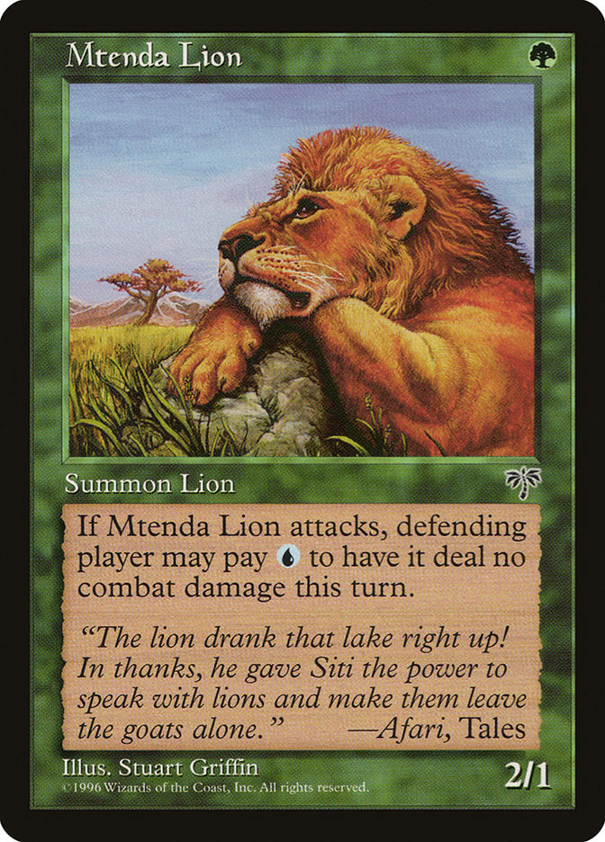Mtenda Lion [Mirage] | Local Legends