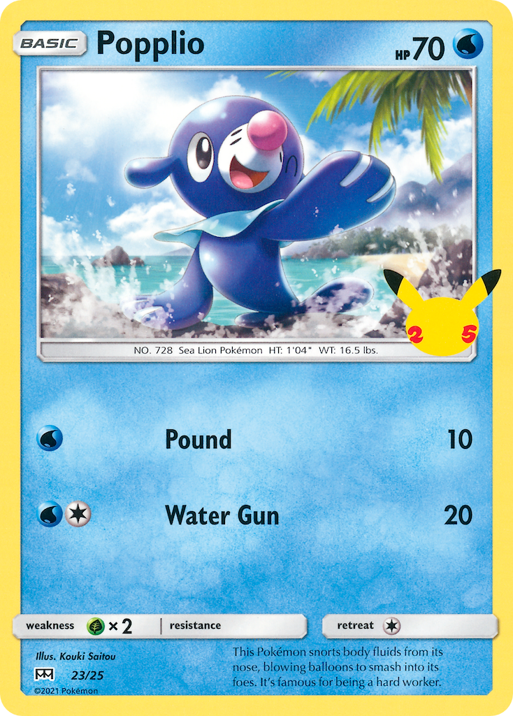 Popplio (23/25) [McDonald's 25th Anniversary] | Golgari Games