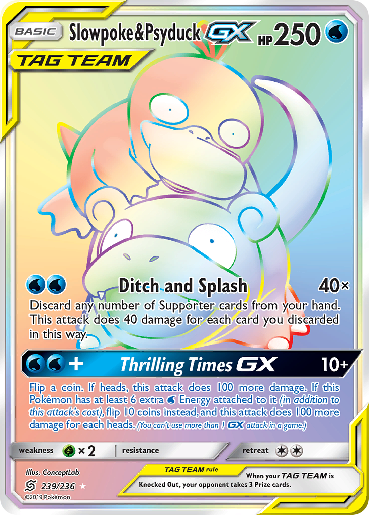 Slowpoke & Psyduck GX (239/236) [Sun & Moon: Unified Minds] | Golgari Games