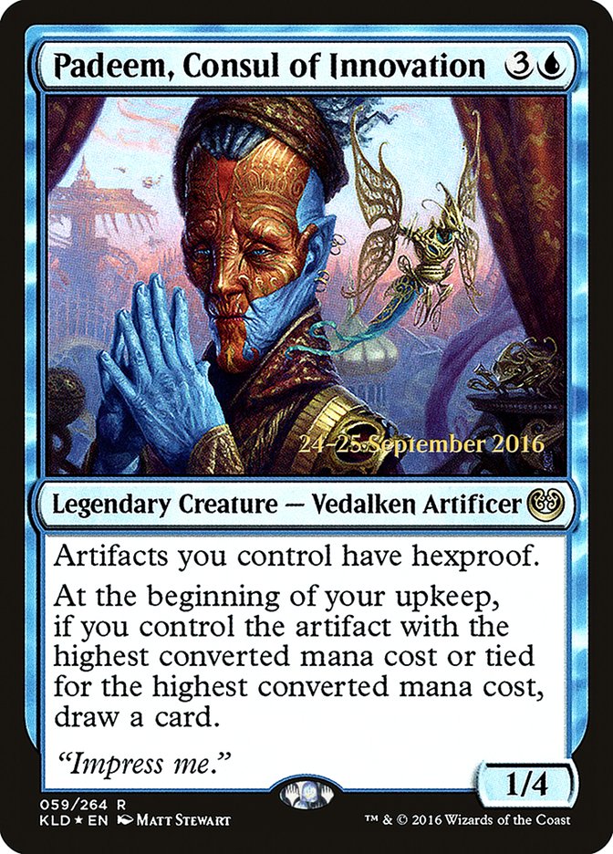 Padeem, Consul of Innovation [Kaladesh Prerelease Promos] | Local Legends