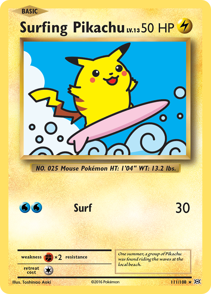 Surfing Pikachu (111/108) [XY: Evolutions] | Golgari Games