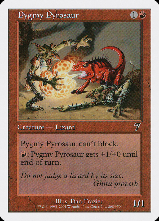 Pygmy Pyrosaur [Seventh Edition] | Golgari Games