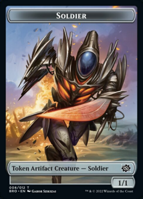 Powerstone // Soldier (008) Double-Sided Token [The Brothers' War Tokens] | Golgari Games