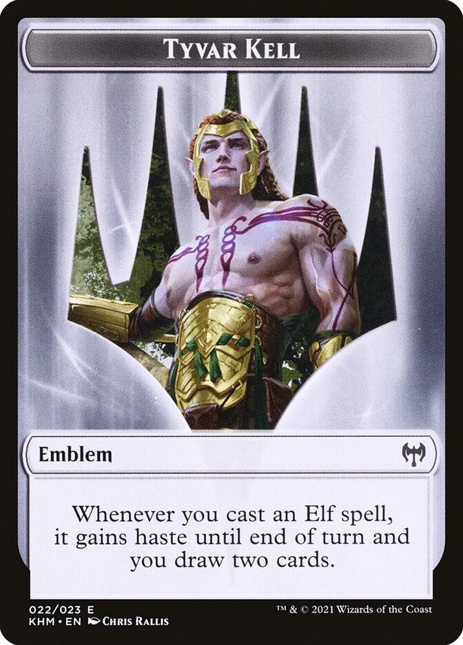 Dwarf Berserker // Tyvar Kell Emblem Double-sided Token [Kaldheim Tokens] | Local Legends