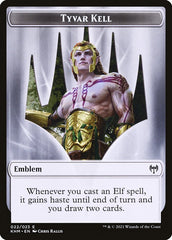 Dwarf Berserker // Tyvar Kell Emblem Double-sided Token [Kaldheim Tokens] | Local Legends