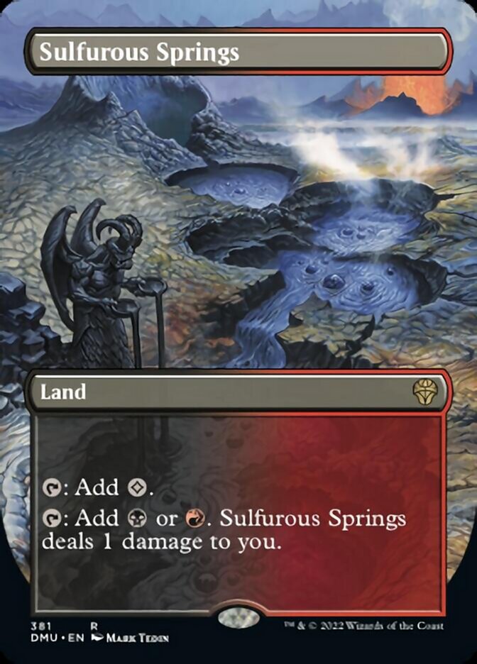 Sulfurous Springs (Borderless Alternate Art) [Dominaria United] | Local Legends