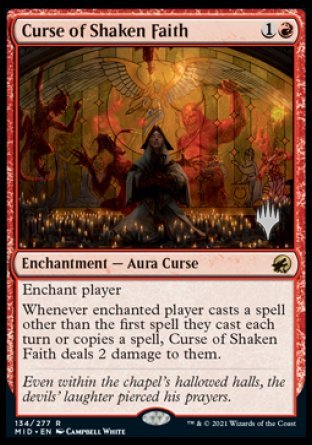 Curse of Shaken Faith (Promo Pack) [Innistrad: Midnight Hunt Promos] | Golgari Games