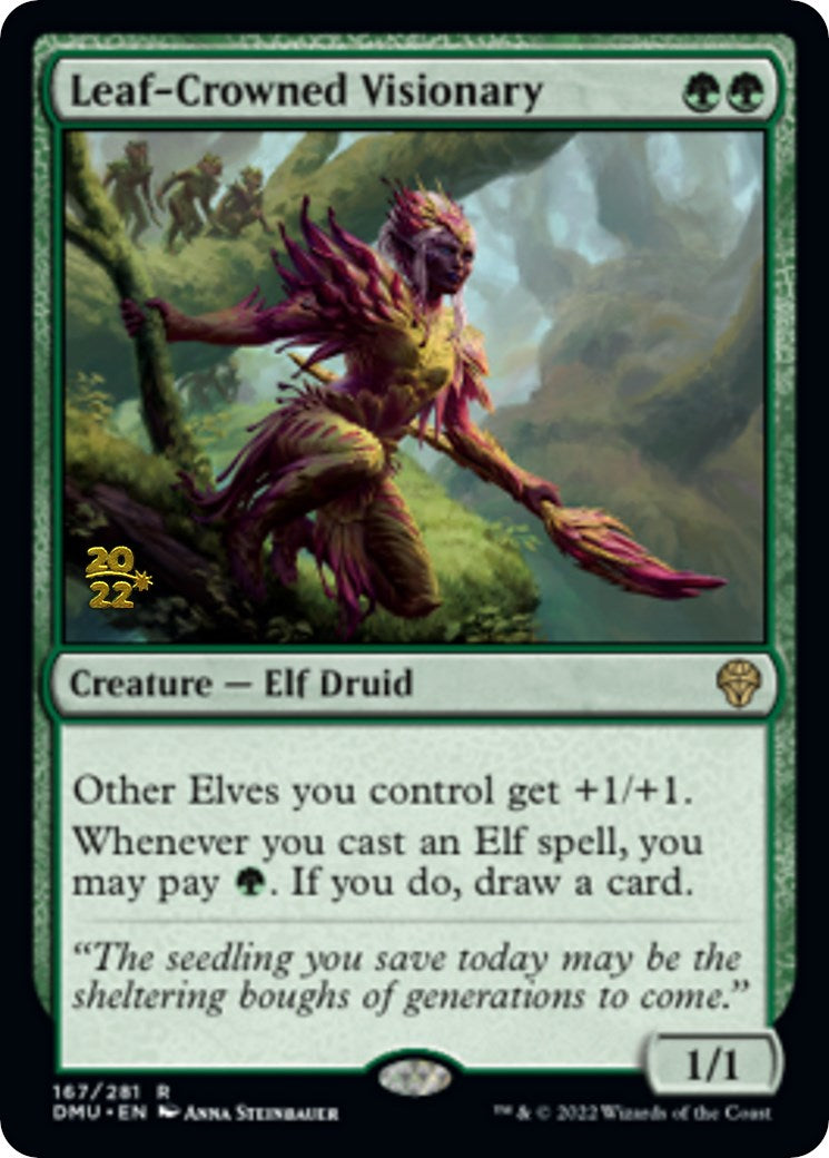 Leaf-Crowned Visionary [Dominaria United Prerelease Promos] | Local Legends