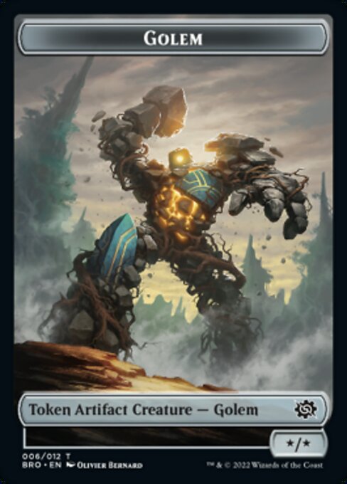 Powerstone // Golem Double-Sided Token [The Brothers' War Tokens] | Golgari Games