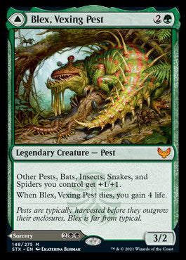 Blex, Vexing Pest // Search for Blex [Strixhaven: School of Mages] | Golgari Games