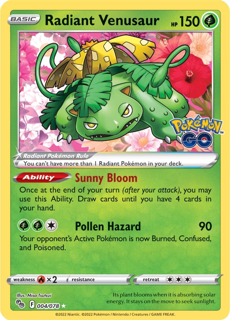 Radiant Venusaur (004/078) [Pokémon GO] | Golgari Games