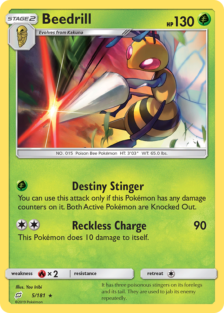 Beedrill (5/181) [Sun & Moon: Team Up] | Golgari Games