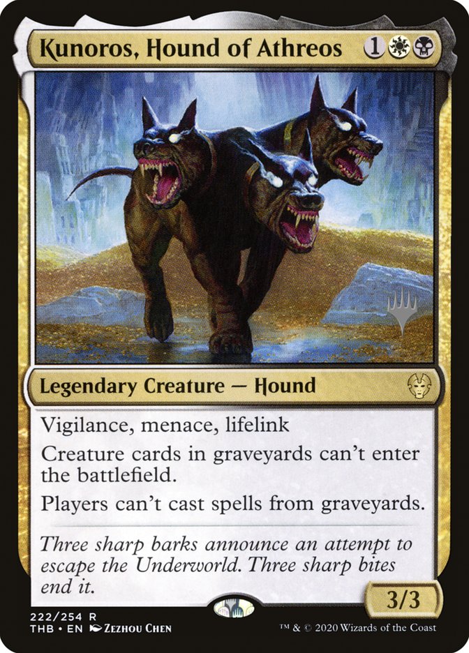 Kunoros, Hound of Athreos (Promo Pack) [Theros Beyond Death Promos] | Local Legends