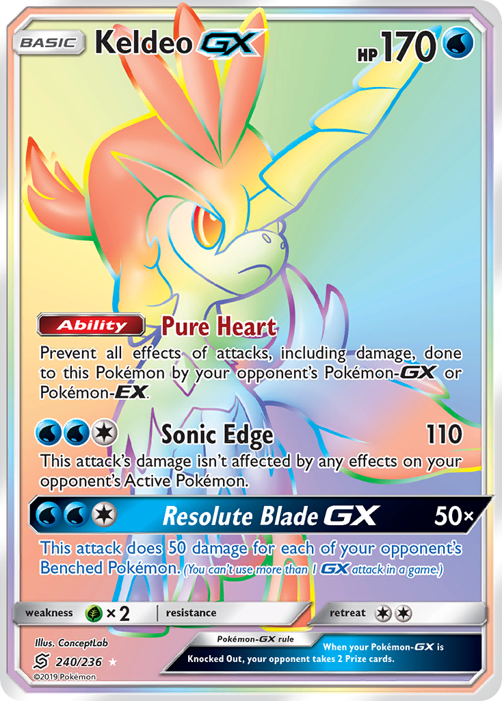 Keldeo GX (240/236) [Sun & Moon: Unified Minds] | Golgari Games