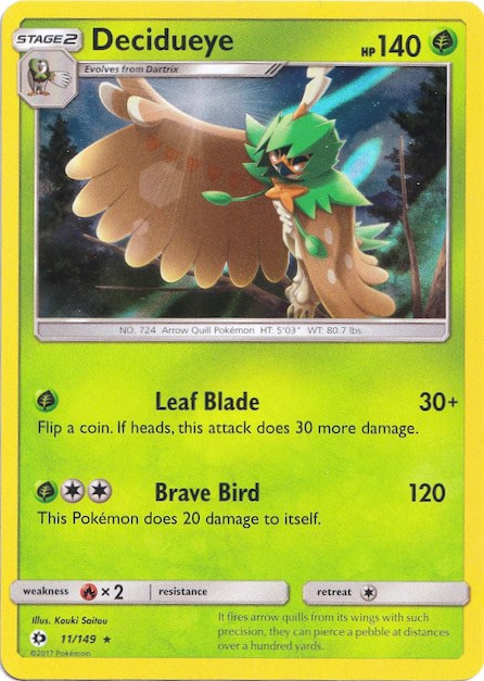 Decidueye (11/149) (Water Web Holo) [Sun & Moon: Base Set] | Golgari Games